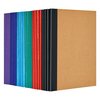 Better Office Products Small Kraft Notebooks, 4.1in. x 5.5in. 120gsm, Unlined Blank White Pgs, Assorted Color Spines, 24PK 25040